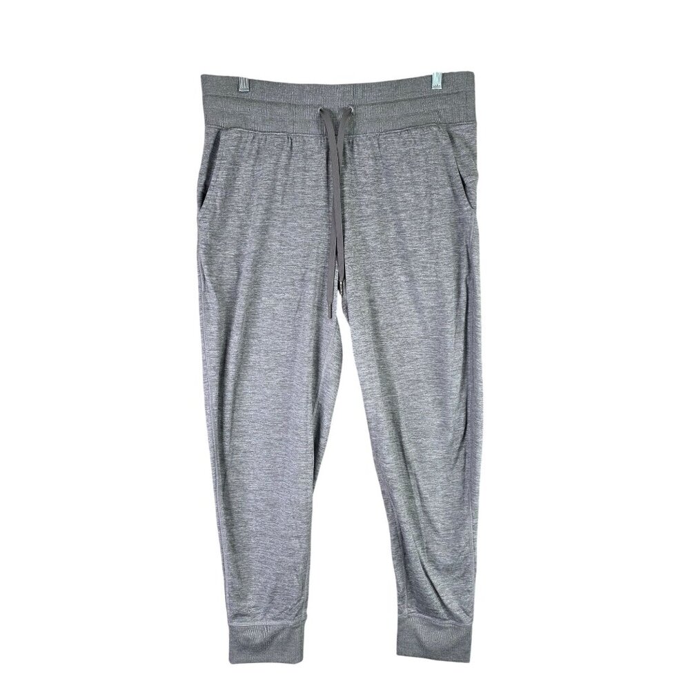 Mens American Eagle Gray Jogger Pants Polyester Blend Stretch Drawstring Size M